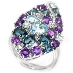 Natural Multi Gemstone Ring