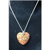 Image 2 : Natural Multi-Color Jasper Heart Stone Necklace