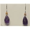 Image 1 : #1-14K GOLD AMETHYST & CITRINE EARRINGS W/ COA