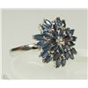 Image 2 : #4-STERLING SILVER SAPPHIRE 3.6CT RING
