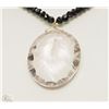 Image 1 : #5-14K GOLD QUARTZ (18.50CT)& SPINEL NECKLACE