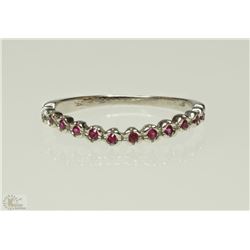 #12-14K WHITE GOLD RUBY RING W/COA