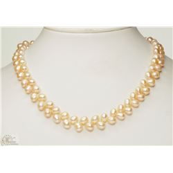 #18-NATURAL PINK PEARL NECKLACE WITH MAGNETIC