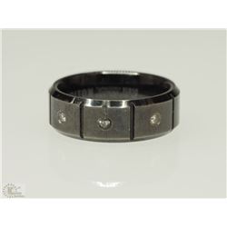 #21-TUNGSTEN CARBIDE DIAMOND MENS RING