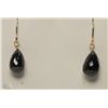 Image 1 : #28-14K GOLD BLACK ONYX EARRINGS