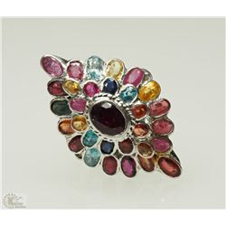 #29-STERLING SILVER GEMSTONE RING (2.75CT) W/ COA