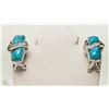 Image 2 : #30-STERLING SILVER TURQUOISE  & CZ SET W/COA