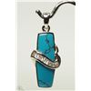 Image 3 : #30-STERLING SILVER TURQUOISE  & CZ SET W/COA