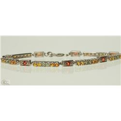 #40-STERLING SILVER SAPPHIRE BRACELET WITH COA