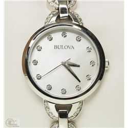 #46-BULOVA LADIES WATCH WITH MOTHER OF PEARL DIAL