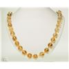 Image 1 : #47-STERLING SILVER CITRINE NECKLACE WITH COA