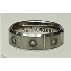 #48-TUNGSTEN CARBIDE DIAMOND MENS RING