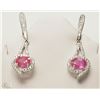 Image 1 : #49-STERLING SILVER RUBY (3.18CT) AND CZ SET W/COA