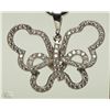 Image 1 : #50-10K WHITE GOLD DIAMOND (1.0CT) BUTTERFLY