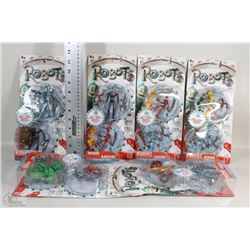 MATTEL 6 COLLECTIBLE ROBOTS MOVIE ROD COPPER-