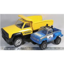 TWO VINTAGE TONKA TRUCKS