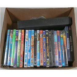 BOX W/OVER 95 KIDS DVD MOVIES INCL. LOTS
