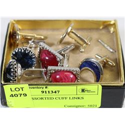 BOX OF ASSORTED CUFF LINKS
