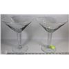 Image 1 : 2 EXTRA LARGE DECORATIVE MARTINI GLASSES