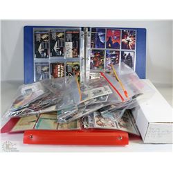 COLLECTION OF BINDERS WITH STAR WARS, FOOTBALL,