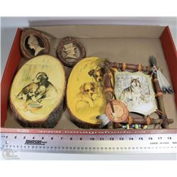 VINTAGE PUPPIES WITH SHOES AND BUTTERFLY SIGNED