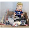 Image 1 : BOX WITH HOCKEY COLLECTIBLES INCLUDING FRAMED