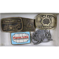 LOT OF 5 COLLECTOR BELT BUCKLES