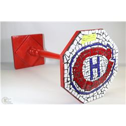 VINTAGE MONTREAL CANADIENS SIDE TABLE