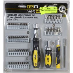 64PC ULTIMATE SCREWDRIVER SET