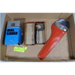 3 PRECISION TOOLS 2 CALIPERS AND ONE DIAL GAUGE