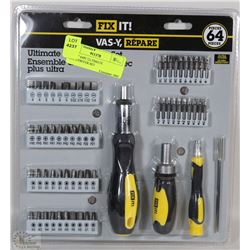 FIX IT 64PC ULTIMATE SCREWDRIVER SET