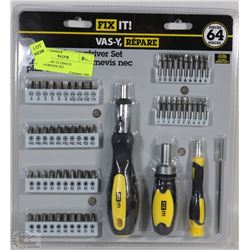 FIX IT 64PC ULTIMATE SCREWDRIVER SET