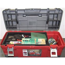 TOOL BOX WITH ASSORTMENT OF TOOLS + ACCESSORIES