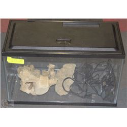 20 GAL FISH TANK WITH PUMP AND ROCK PUMP