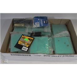 FLAT WITH 12 PACKAGES OF WELDING LENSES & CABLE