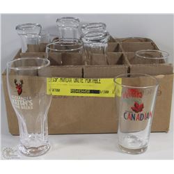 LOT OF 12 MISC BEER GLASSES