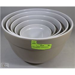 SET OF 5 HEAVY MIXING BOWLS FROM MACY'S