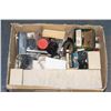 Image 1 : BOX OF MISC ELECTRICAL & NEW THERMOSTATS