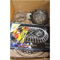 VINTAGE SERVING PLATTER PINWHEEL CRYSTAL ONE IS