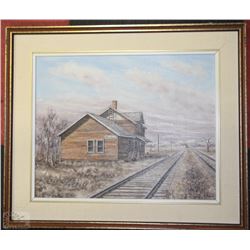 PINCHER CREEK "TRAIN STATION" ORIGINAL BY H.DOHRN
