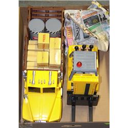 TONKA TRANSPORT TRUCK AND FORK LIFT