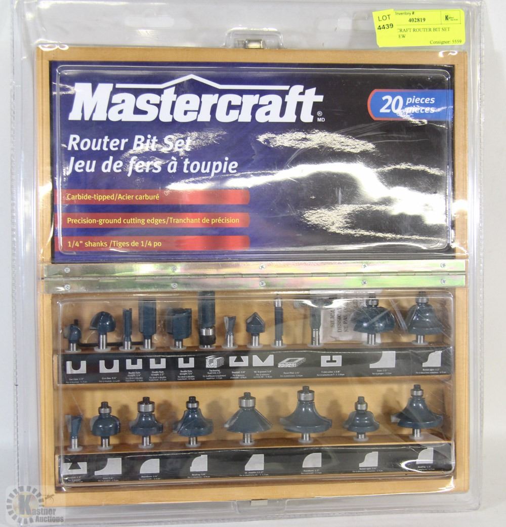 MASTERCRAFT ROUTER BIT SET BRAND NEW