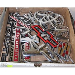 FLAT OF VARIOUS CAR AND TRUCK EMBLEMS INCLUDING;
