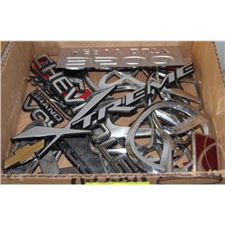 FLAT OF VARIOUS CAR AND TRUCK EMBLEMS OF VARIOUS