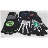 Image 1 : 6 PACK OF NEW HALLOWEEN GLOW IN THE DARK GLOVES
