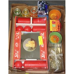 LARGE BOX OF SHOW HOME CANDLE SETS