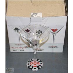 CASINO ROYAL MARTINI POKER GLASS SET