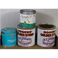 FLAT OF VINTAGE TOBACCO TINS ETC