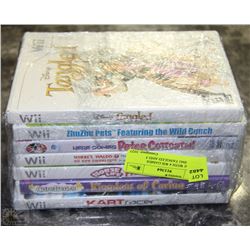 BUNDLE WITH 4 WII GAMES INCLUDING TANGLED AND 3