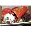 Image 1 : BOX OF ASIAN COLLECTABLES INCLUDING FENGSHUI MONEY